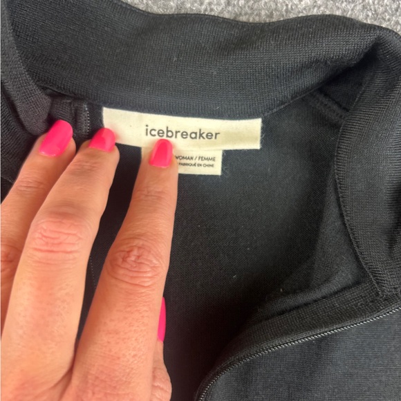ICEBREAKER Women’s Black Granary 260 Merino Wool Long Sleeve 1/4 Zip Dress Small - Picture 11 of 13